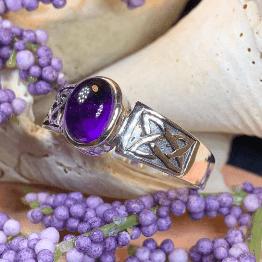 Syra Celtic Knot Ring - 5 / Amethyst