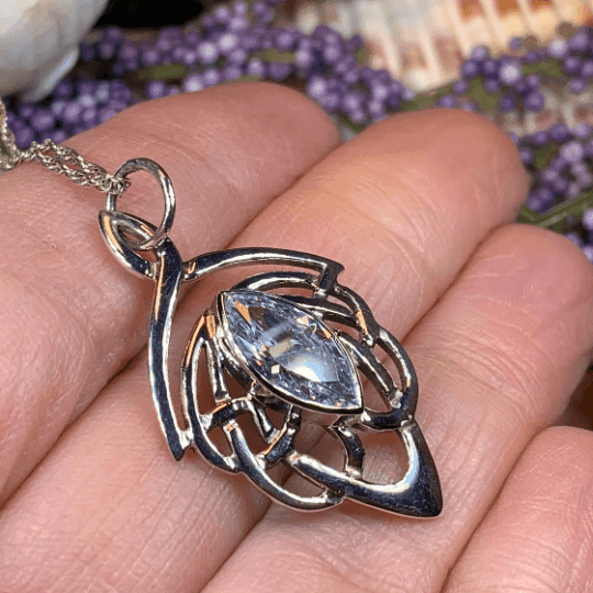 Celtic Dream Celtic Knot Necklace - 18 / Emerald Zirconia