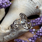 Tara Celtic Spiral Ring - 10 / Blue Topaz