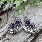 Bonnie Thistle Amethyst Earrings - Faceted