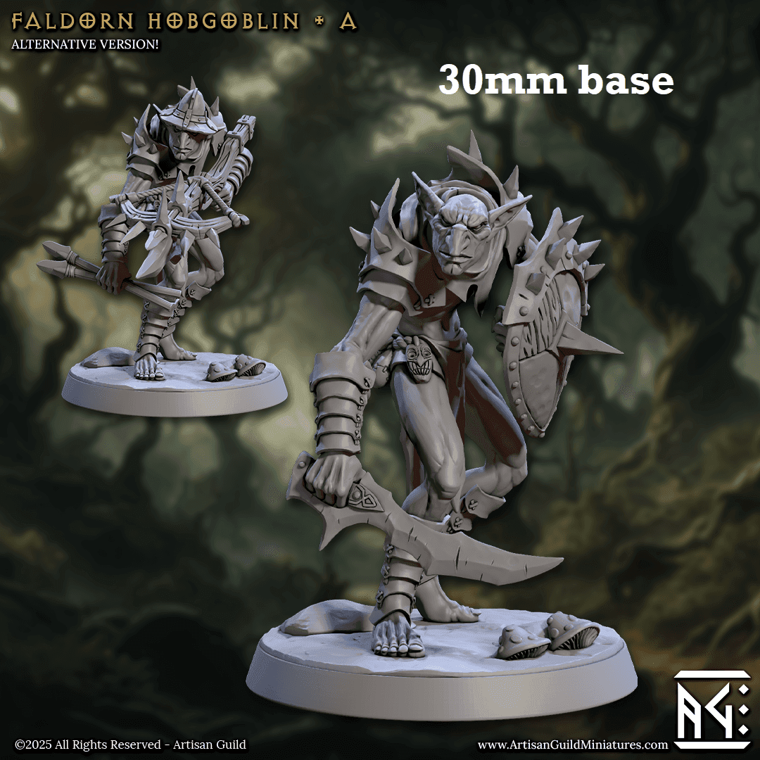 Faldorn Hobgoblin: Sculpt A (Male Hobgoblin Soldier) - No Helmet / Shield / Sword