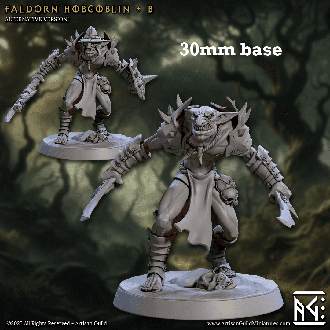 Faldorn Hobgoblin: Sculpt B (Male Hobgoblin Soldier) - No Helmet / Dagger / Dagger