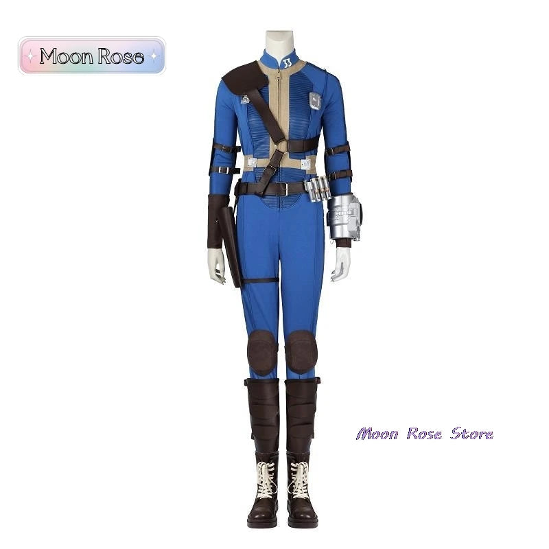 Fall Cos Out Cosplay Costume Uniform Helmet The Ghoul Blue Lucy Vault 33 Cosplay Jumpsuit Fantasia Outfit Props Mask Woman Man