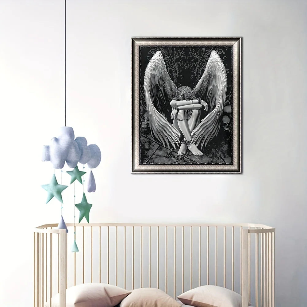 Fallen Angel 5D DIY Diamond Painting Belief Diamond Embroidery Cross Stitch Set Full Rhinestone Mosaic Home Decoration Gift