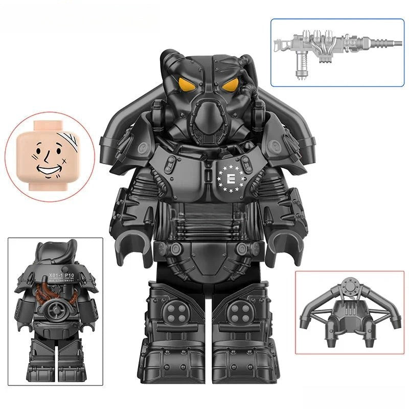 Fallout X-01 Power Armor Lego Minifigures Custom video Game Toys Set 3-6