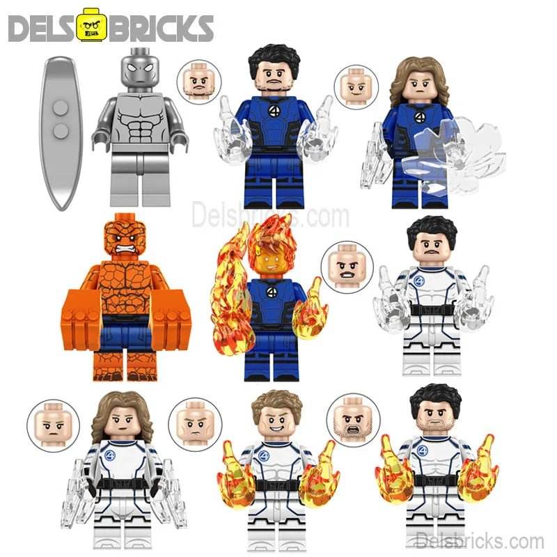 Fantastic Four First Steps Set of 9 Lego Minifigures Custom Toys - 
