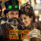 Steampunk Mad Scientist goggles biohazard cosplay glasses