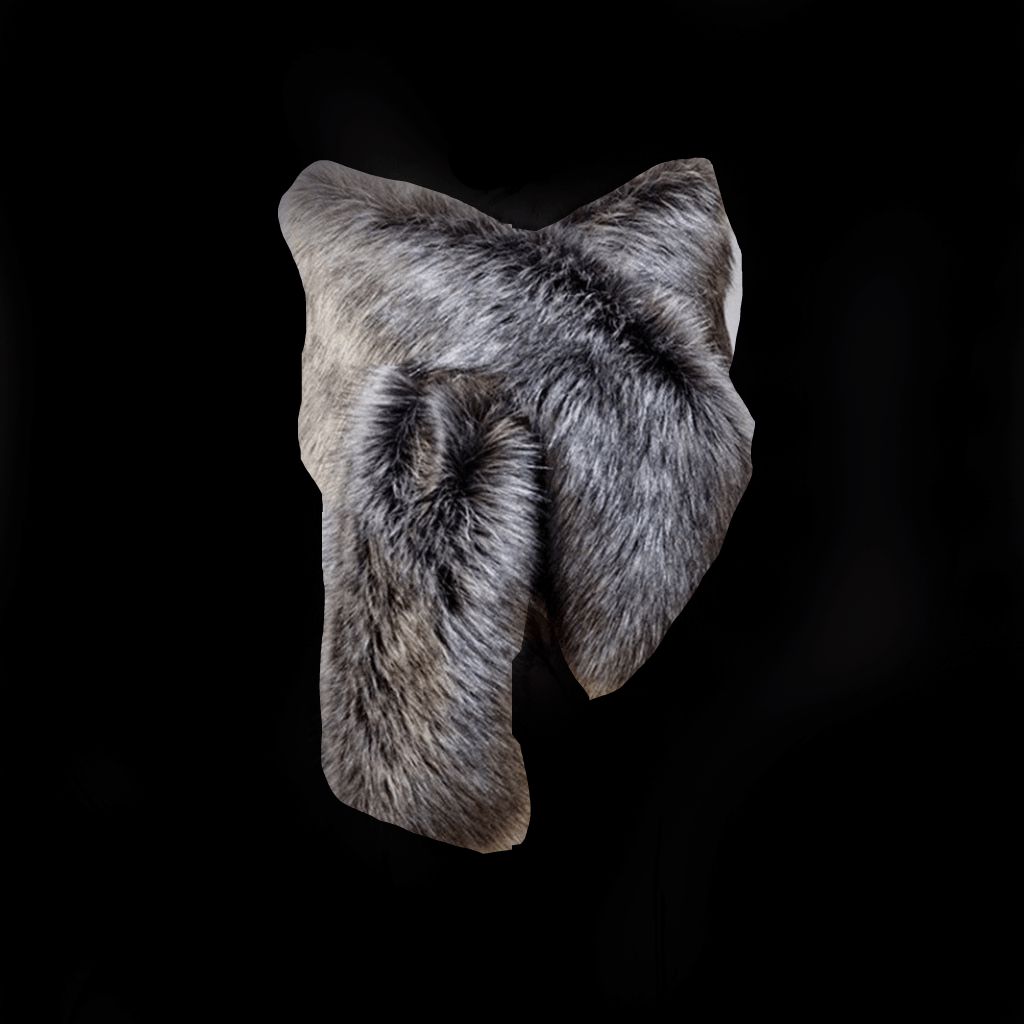 Manteau de peau de fausse fourrure de coyote Manteau de manteau viking