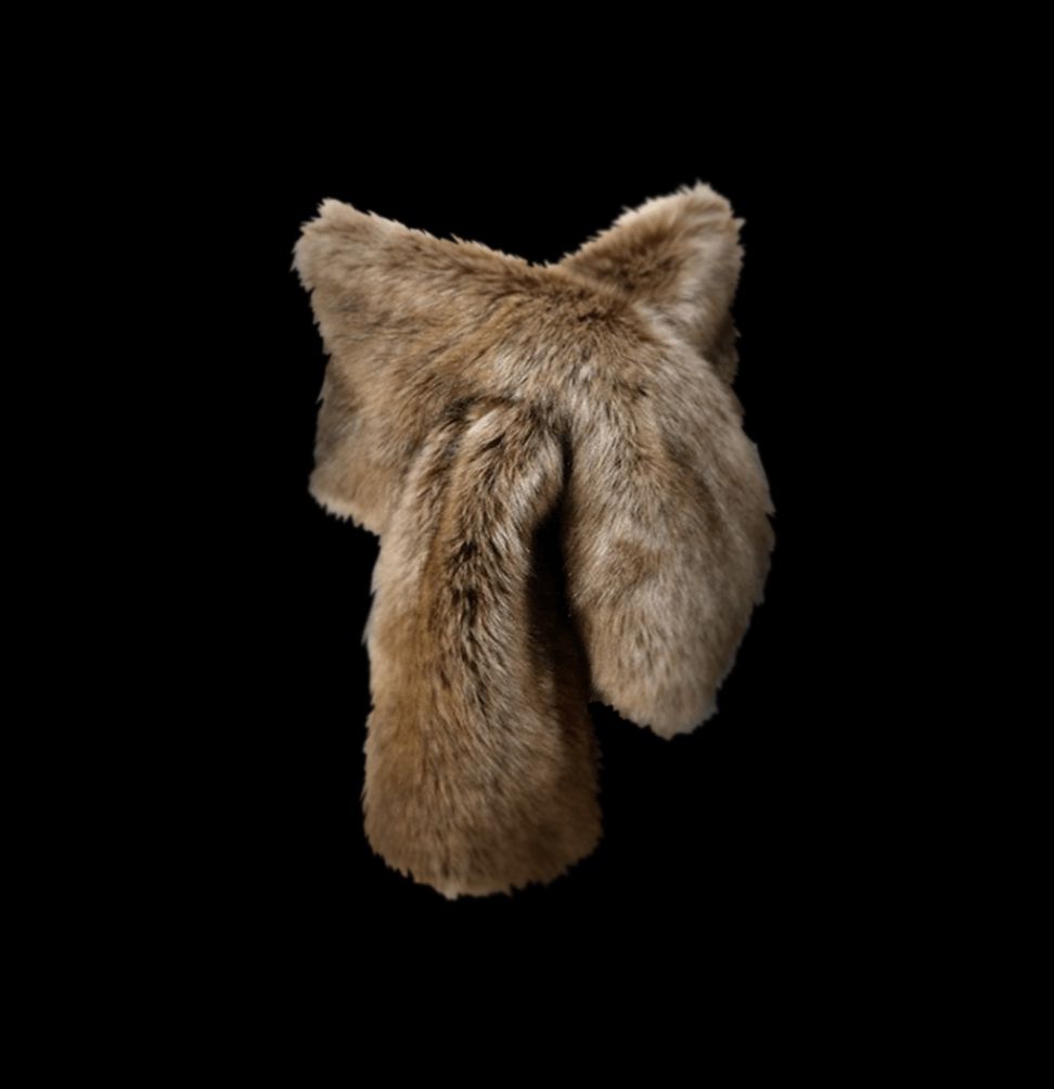 Faux Coyote Fur Pelt Mantle Viking Cloak Mantle
