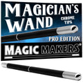 Magicians Wand - Black with Chrome Tips