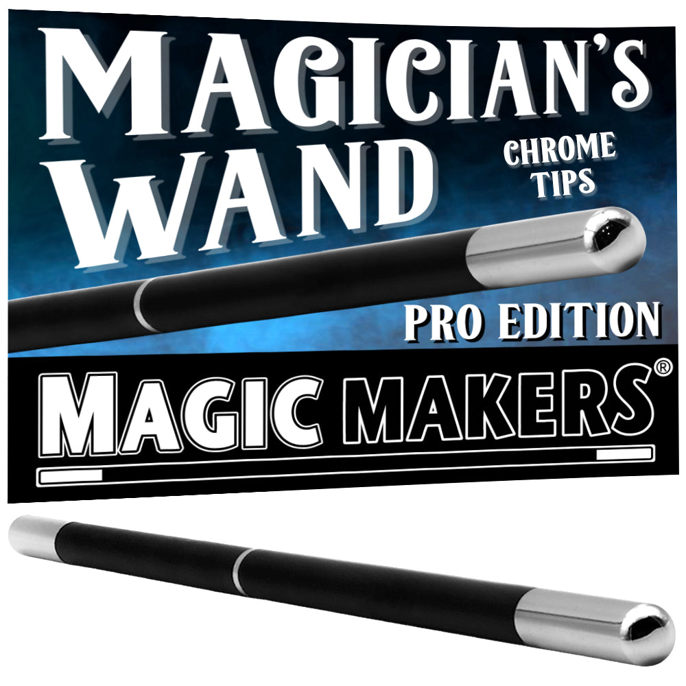 Magicians Wand - Black with Chrome Tips