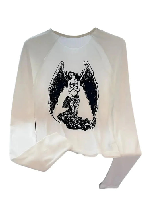 'Angles' Dark Mesh See-Through Prints Shirts