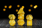 D&D Dragon Scale Metal Dice Set — Gold