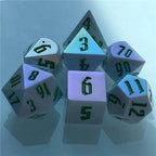 Spearmint White Colorful DND Dice (White&Green) 7-Dice - 