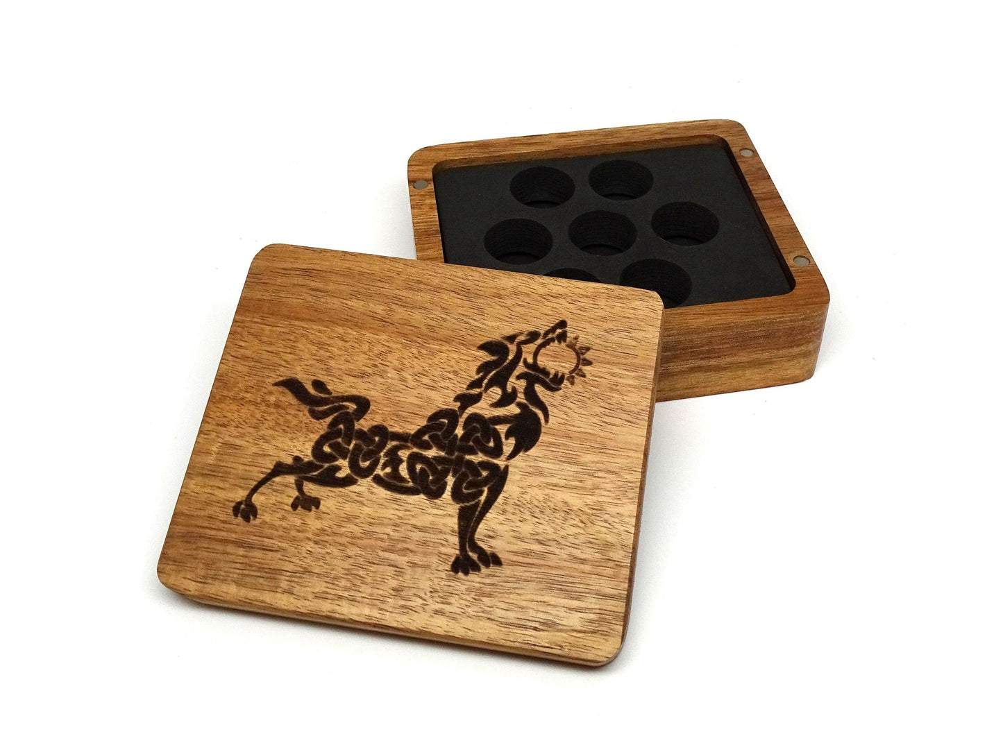 Fenrir Wooden Dice Case - Acacia Wood