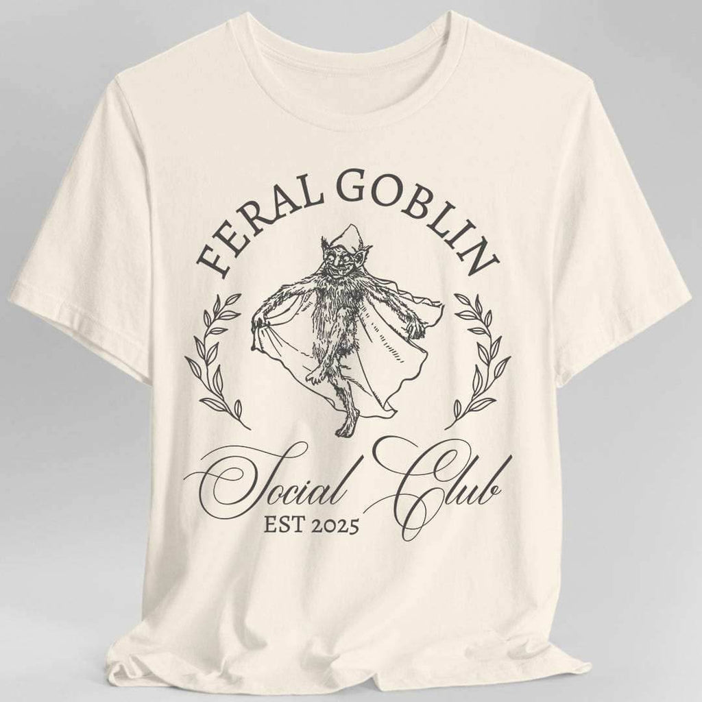 Feral Goblin Social Club T-shirt - Natural / S