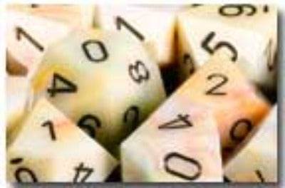Festive Polyhedral Circus/Black 7-Die Set - Role-Players