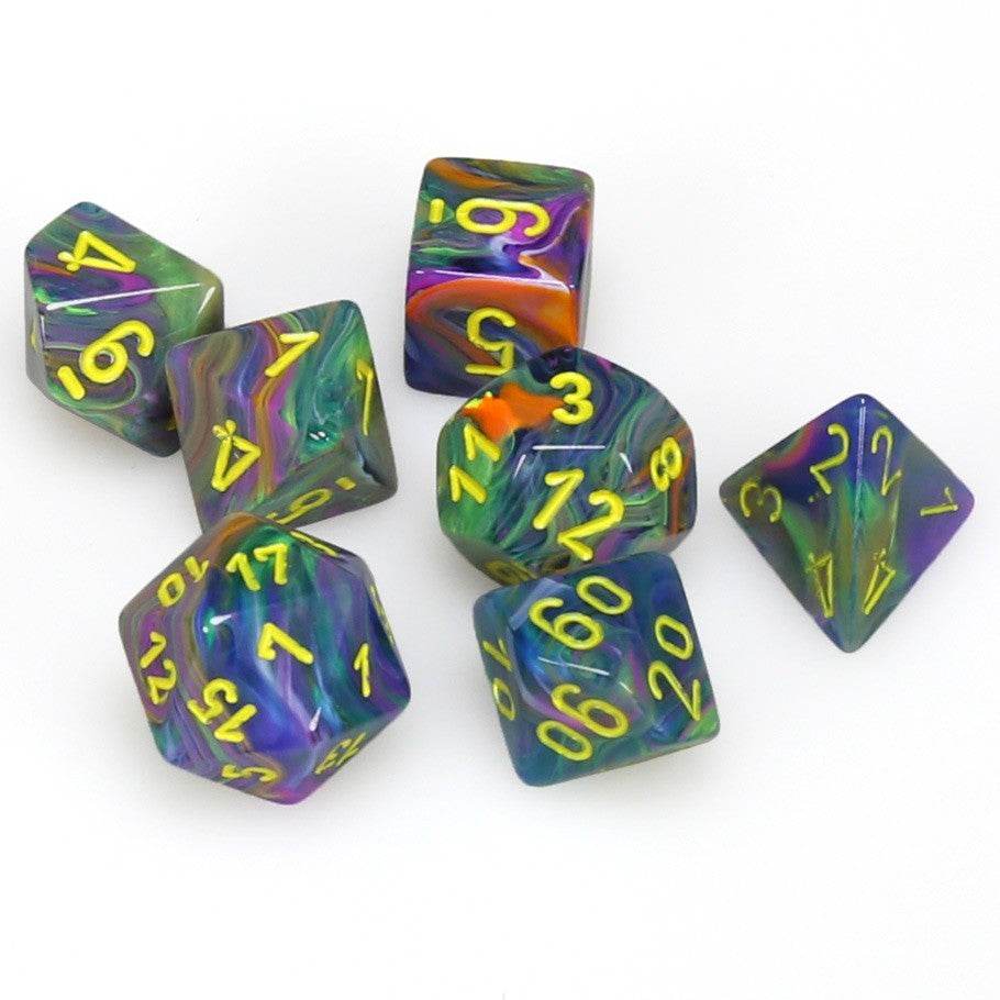 Festive Polyhedral Rio/Yellow 7-Die Set - Role-Players