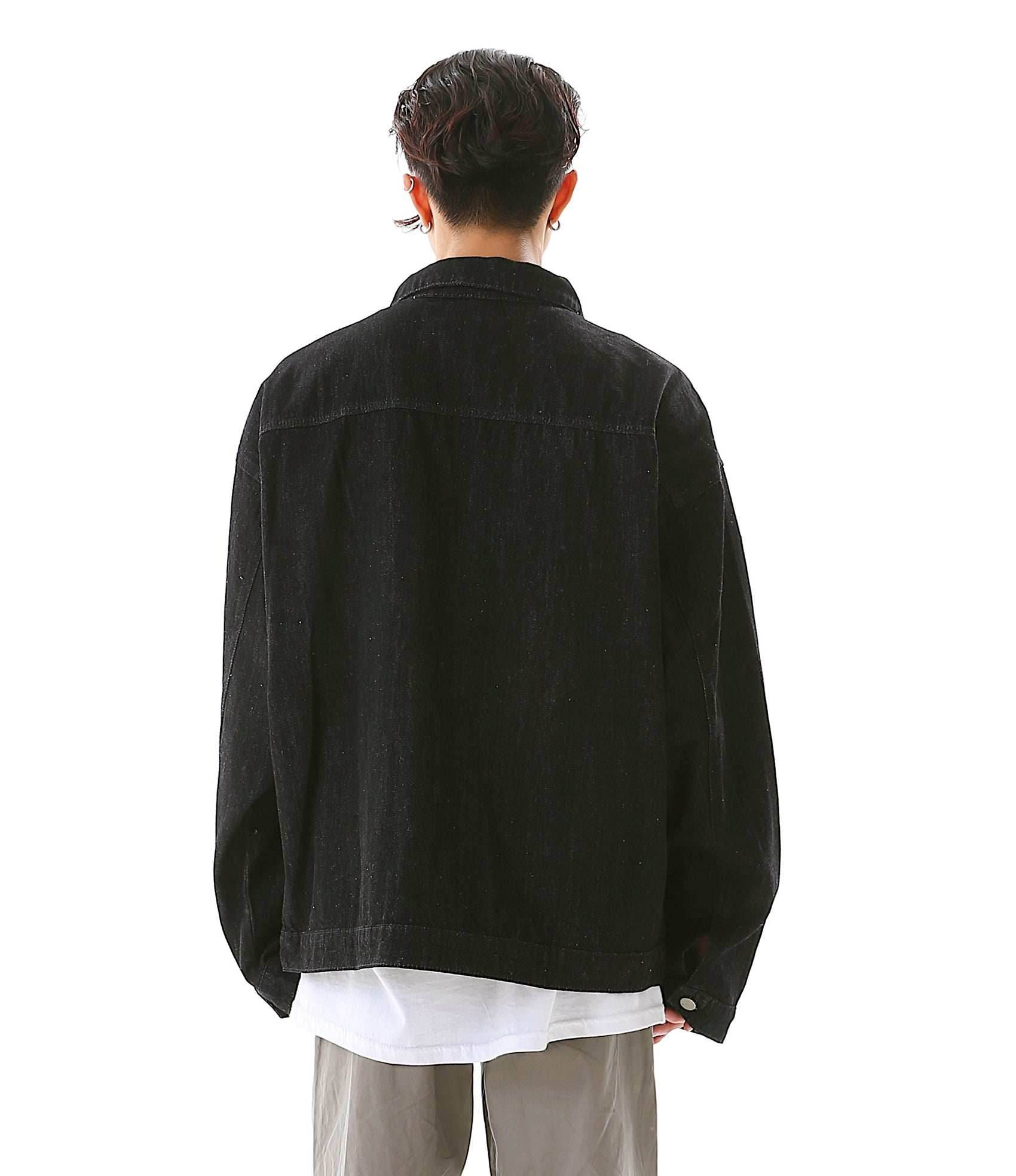 Crying Skeleton Denim Jacket - Black / M