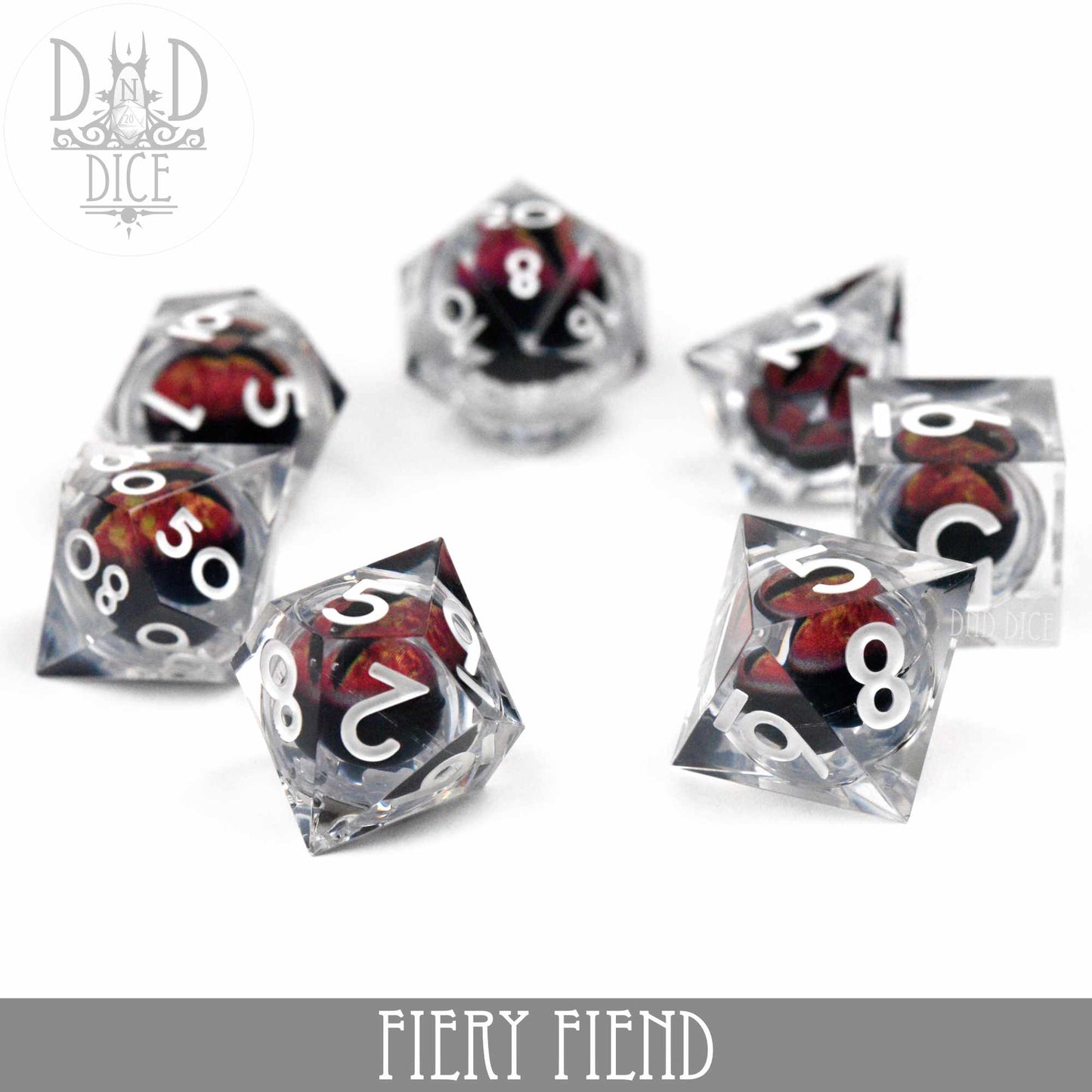 Fiery Fiend Liquid Core Dice Set