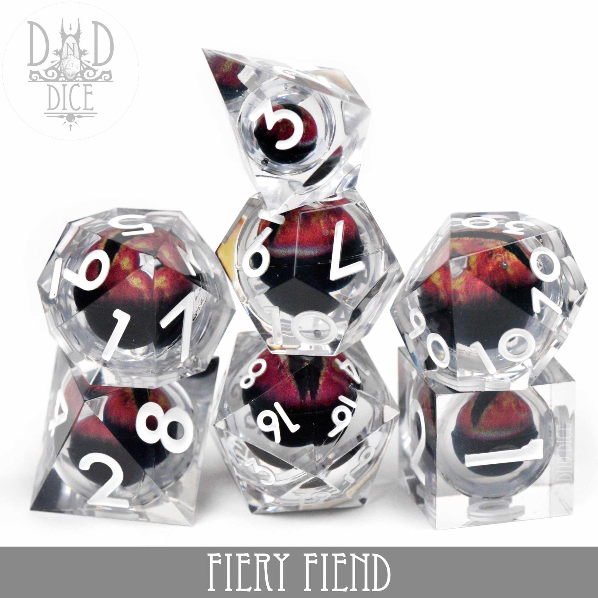 Fiery Fiend Liquid Core Dice Set