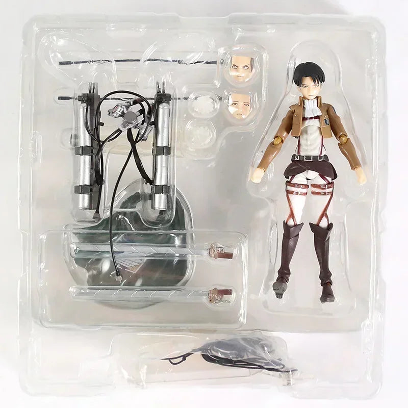 Figma 207 Eren Jaeger 203 Mikasa Ackerman 213 Levi PVC Action Figure Toy Anime Figurine Collectible Model Toy