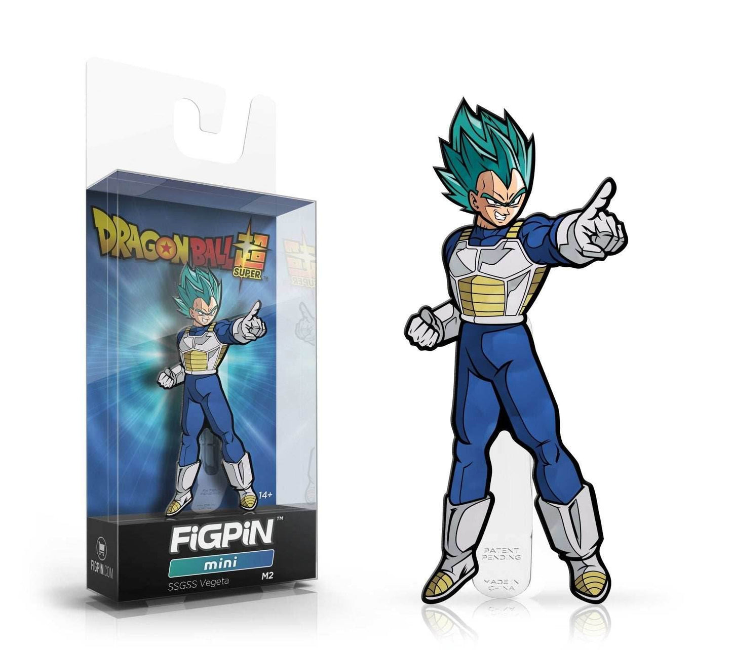 FiGPiN Enamel Pin - Dragon Ball Super - Select Figure(s) - #M2 - Super Saiyan God Super Saiyan Vegeta Mini