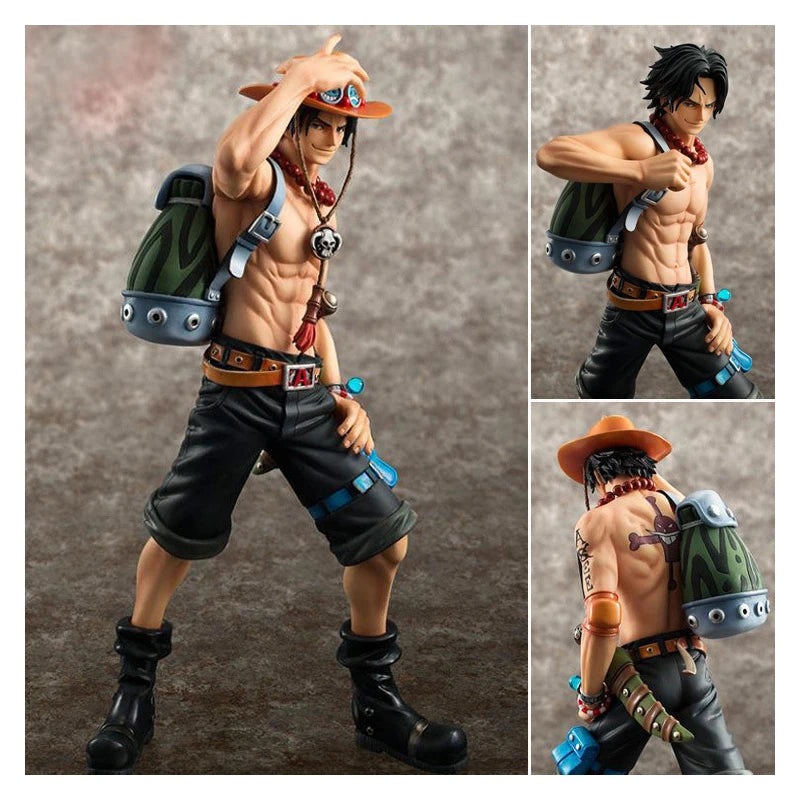 Figure One Piece DX10th Anniversary Fire Fist Escal D Ace Luffy Brother Toys Japan Anime Collectible Figurines PVC Model Toy