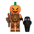 Pumpkin Head & Bird Halloween Lego Compatible Minifigure