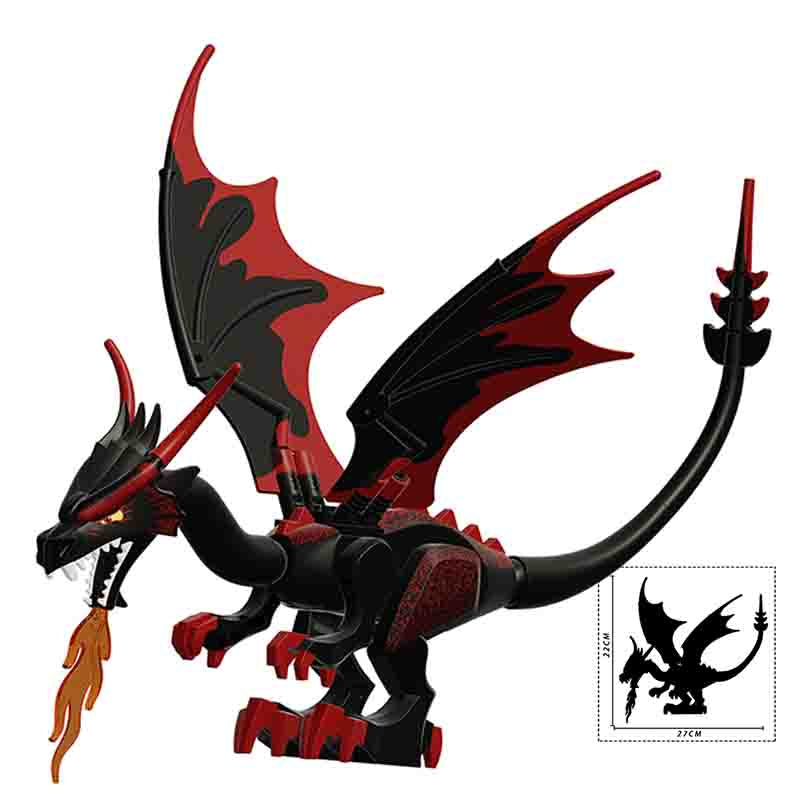 Black Dragon Big Fig LEGO Compatible Minifigure