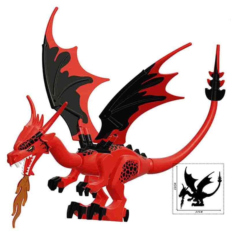Red Dragon Big Fig LEGO Compatible Minifigure