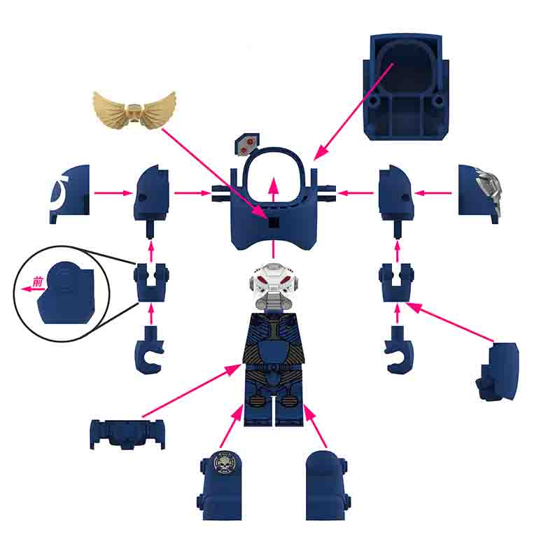 Warhammer 40,000 White Scars Terminator Big Minifigure