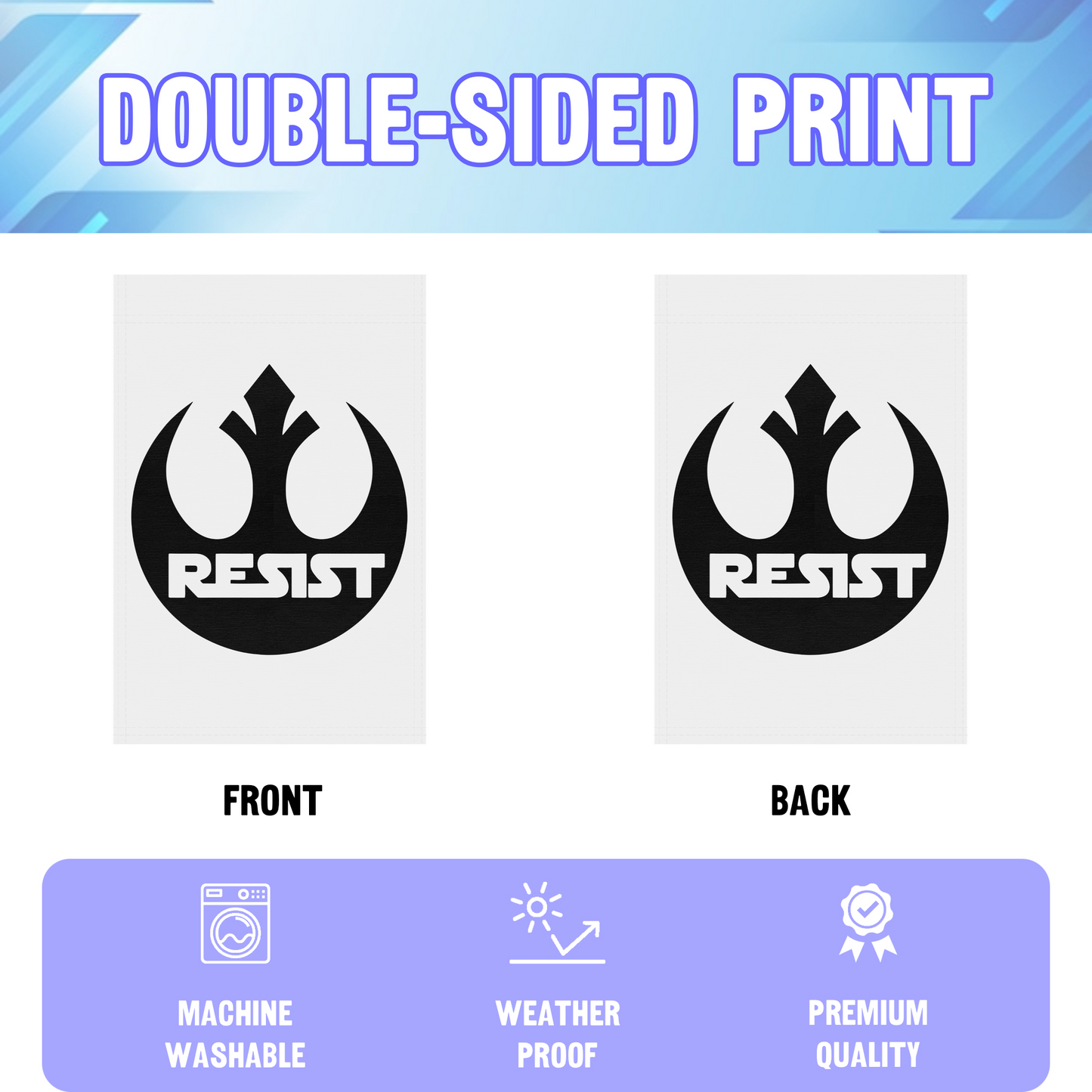 Star Wars Rebel Alliance Resist (White) Garden Flag