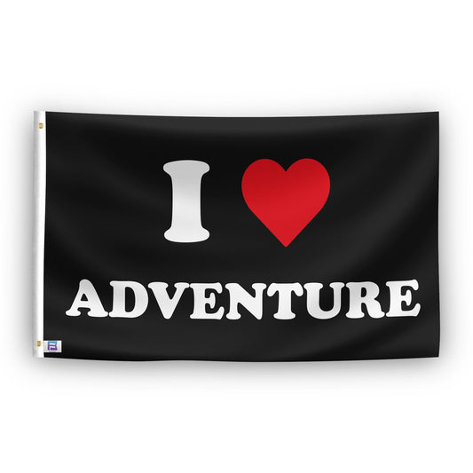 I Love Adventure Flag