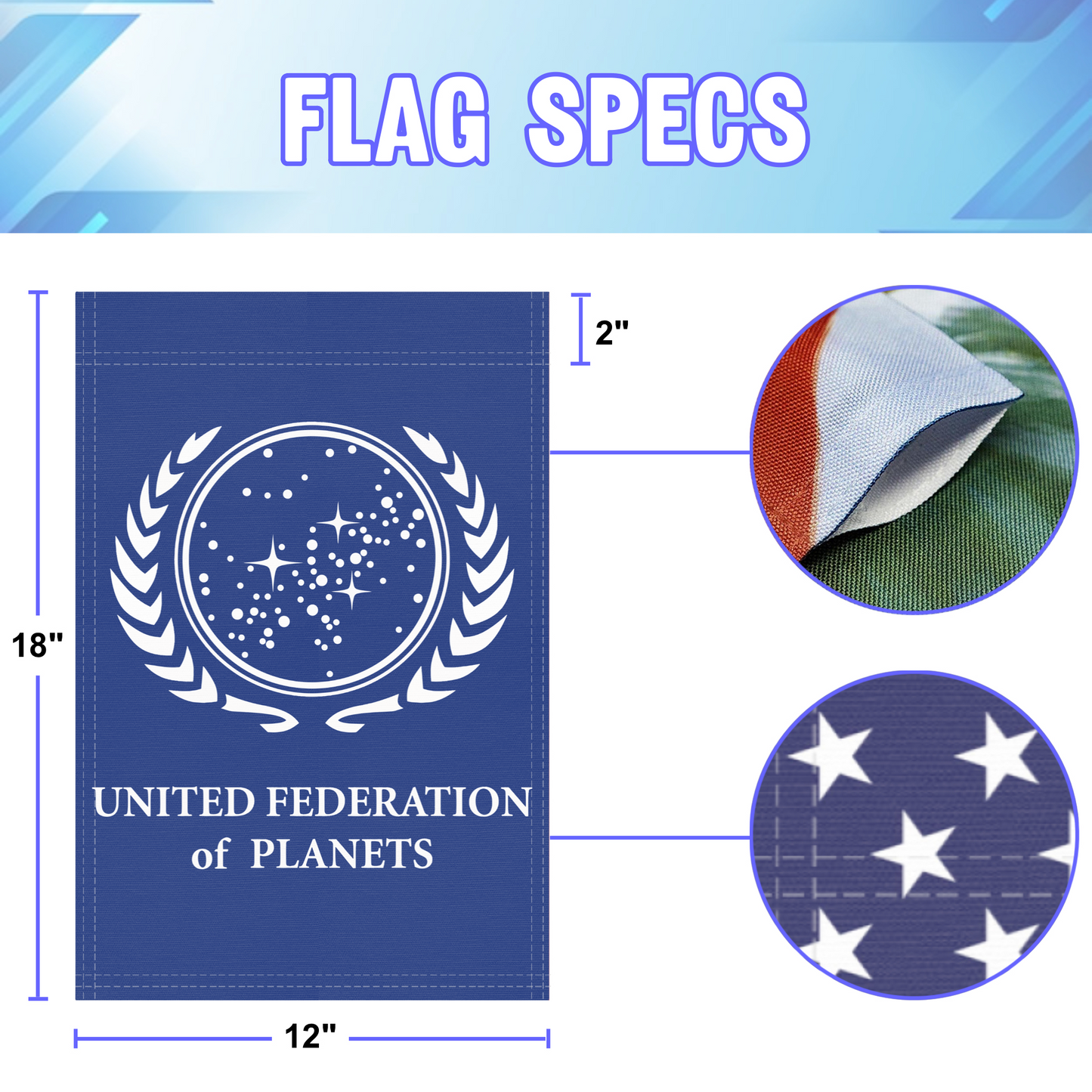 United Federation Of Planets Garden Flag