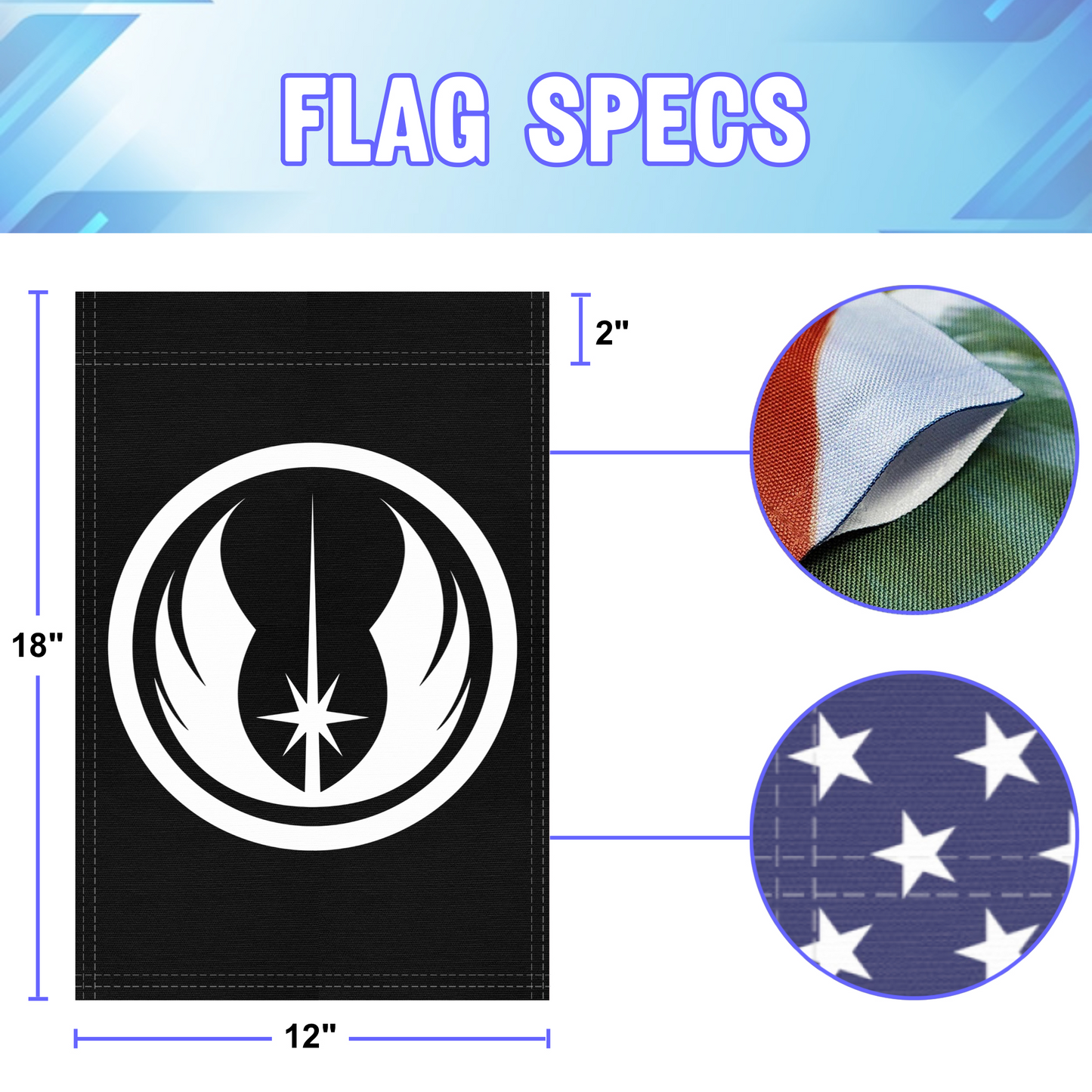 Star Wars Jedi (Black) Garden Flag