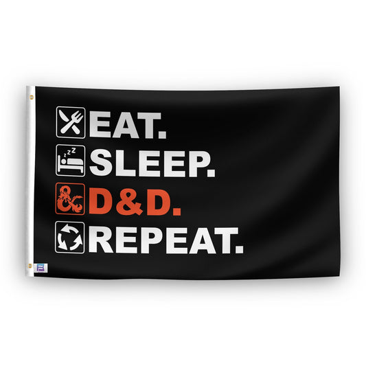Eat Sleep D&D Repeat Flag