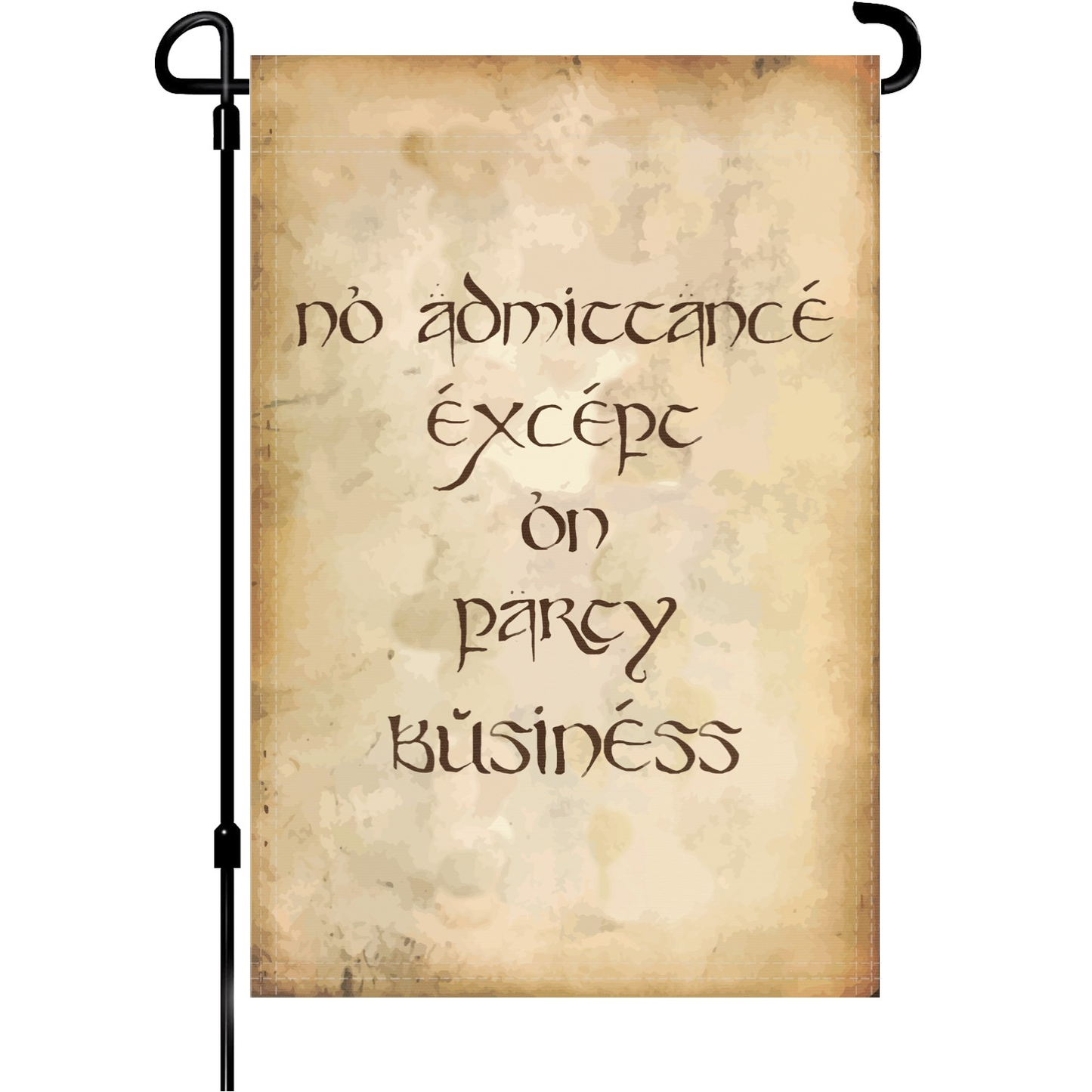 LOTR No Admittance Except On Party Business Garden Flag