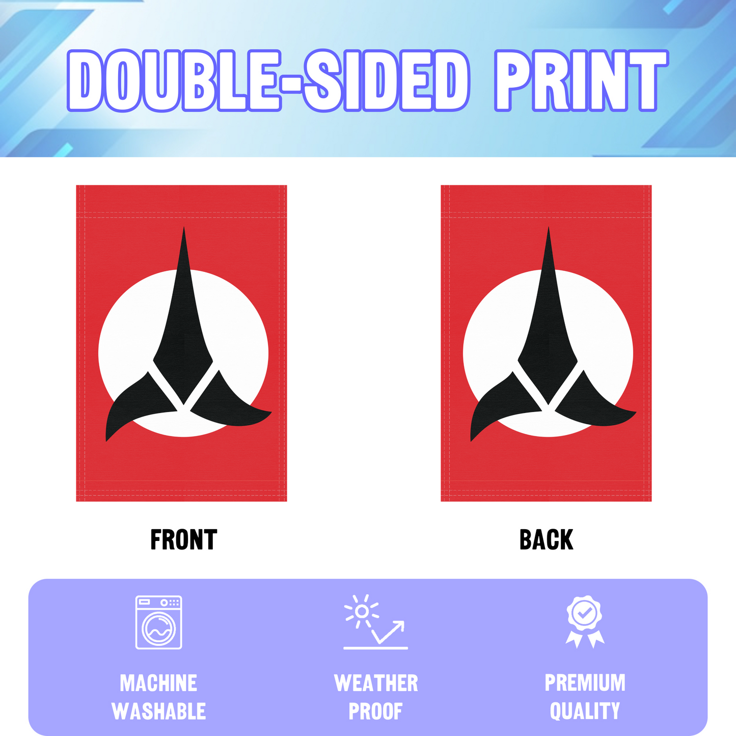 Star Trek Klingon Symbol Garden Flag