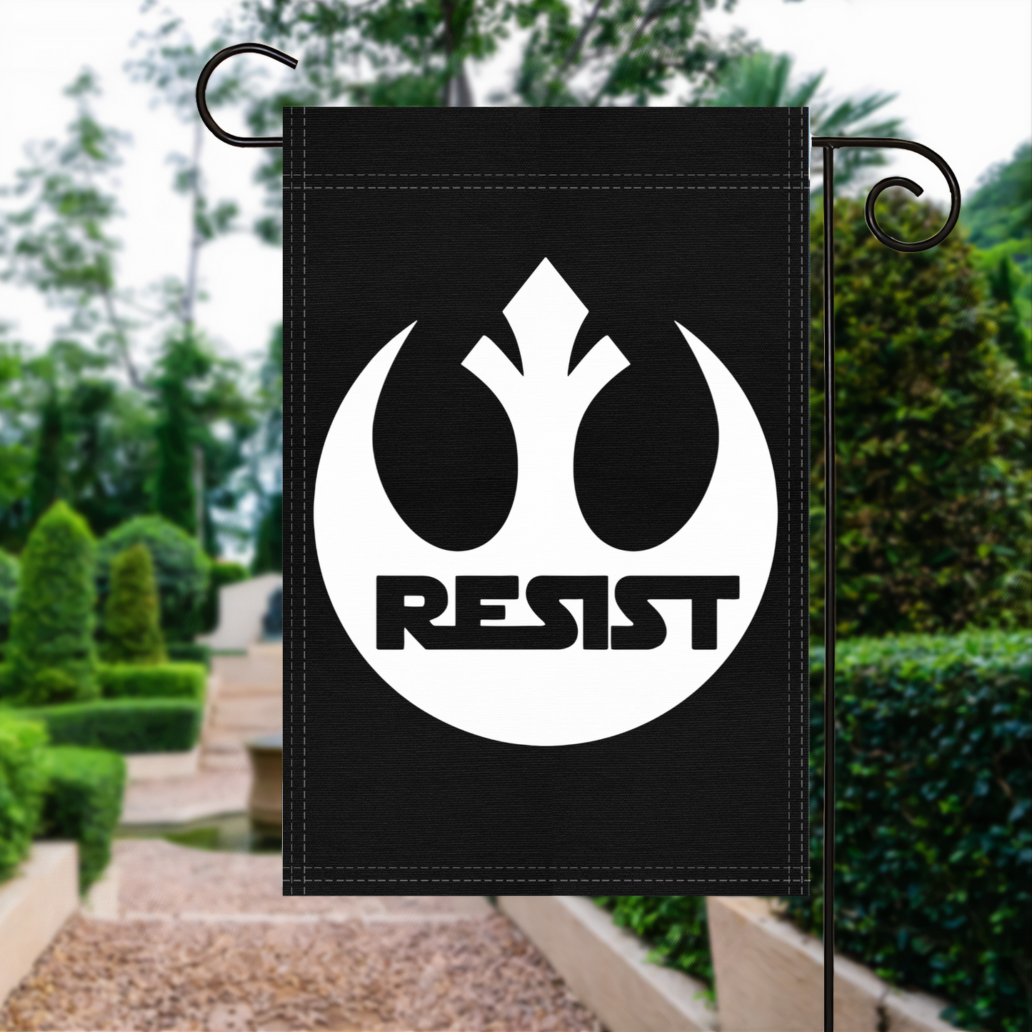 Star Wars Rebel Alliance Resist (Black) Garden Flag
