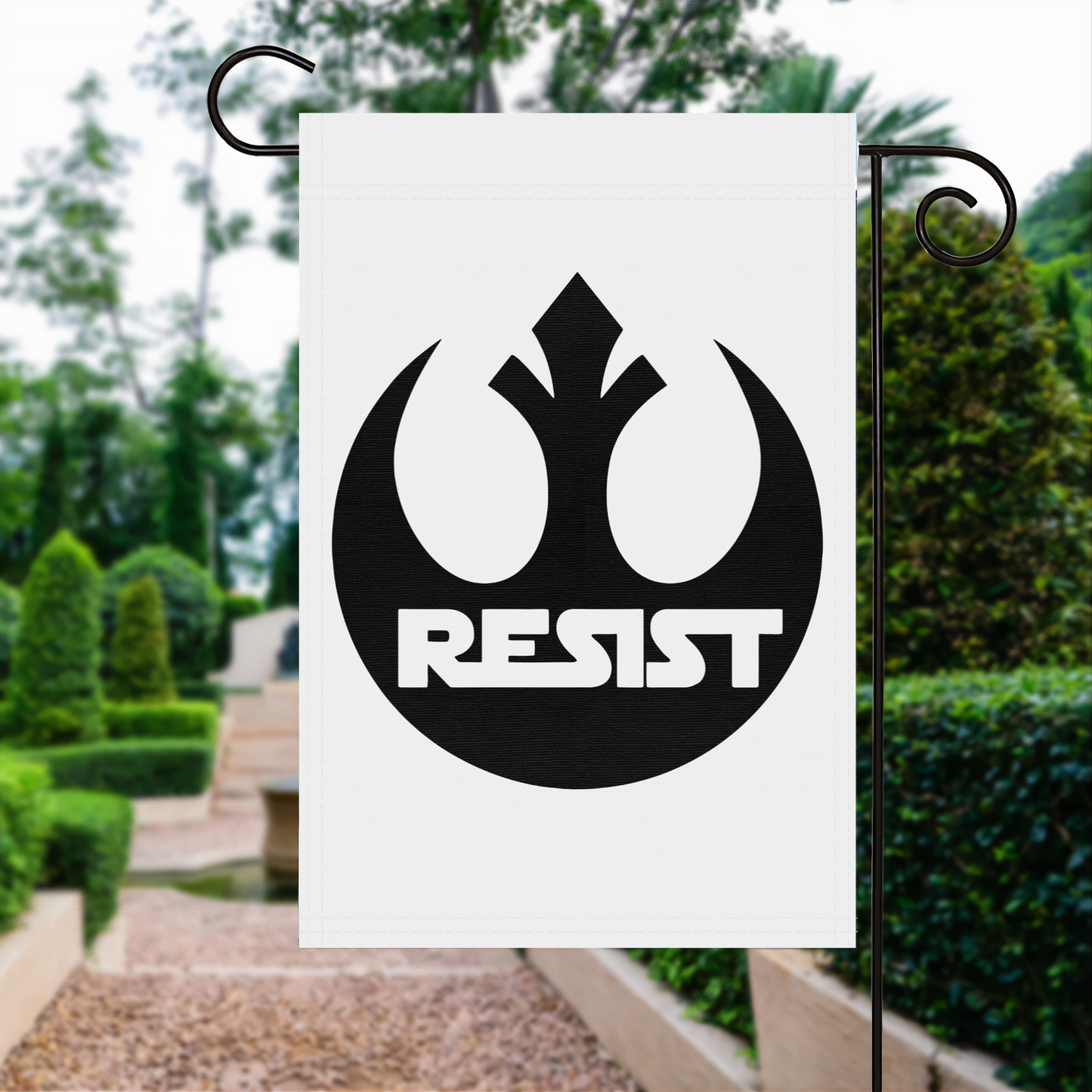 Star Wars Rebel Alliance Resist (White) Garden Flag