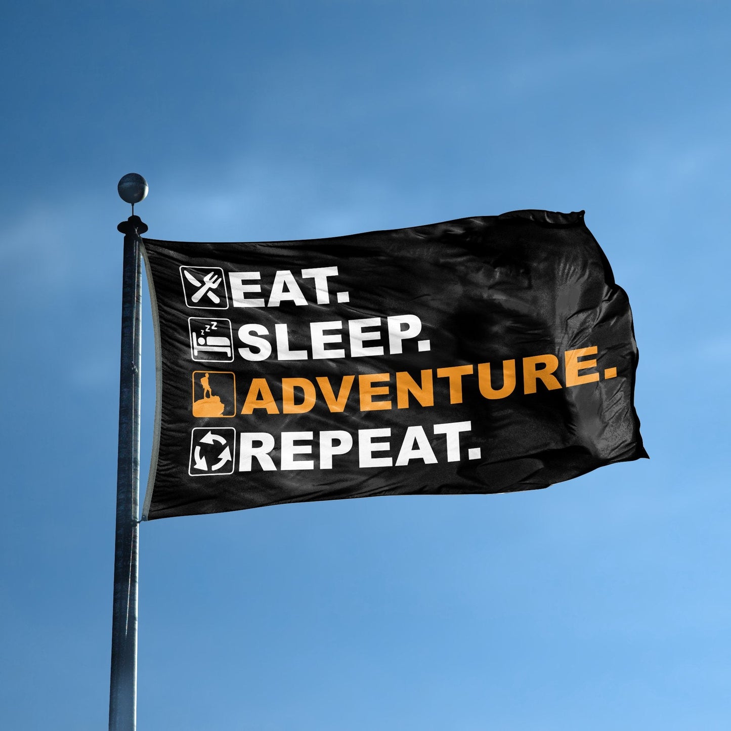 Eat Sleep Adventure Repeat Flag