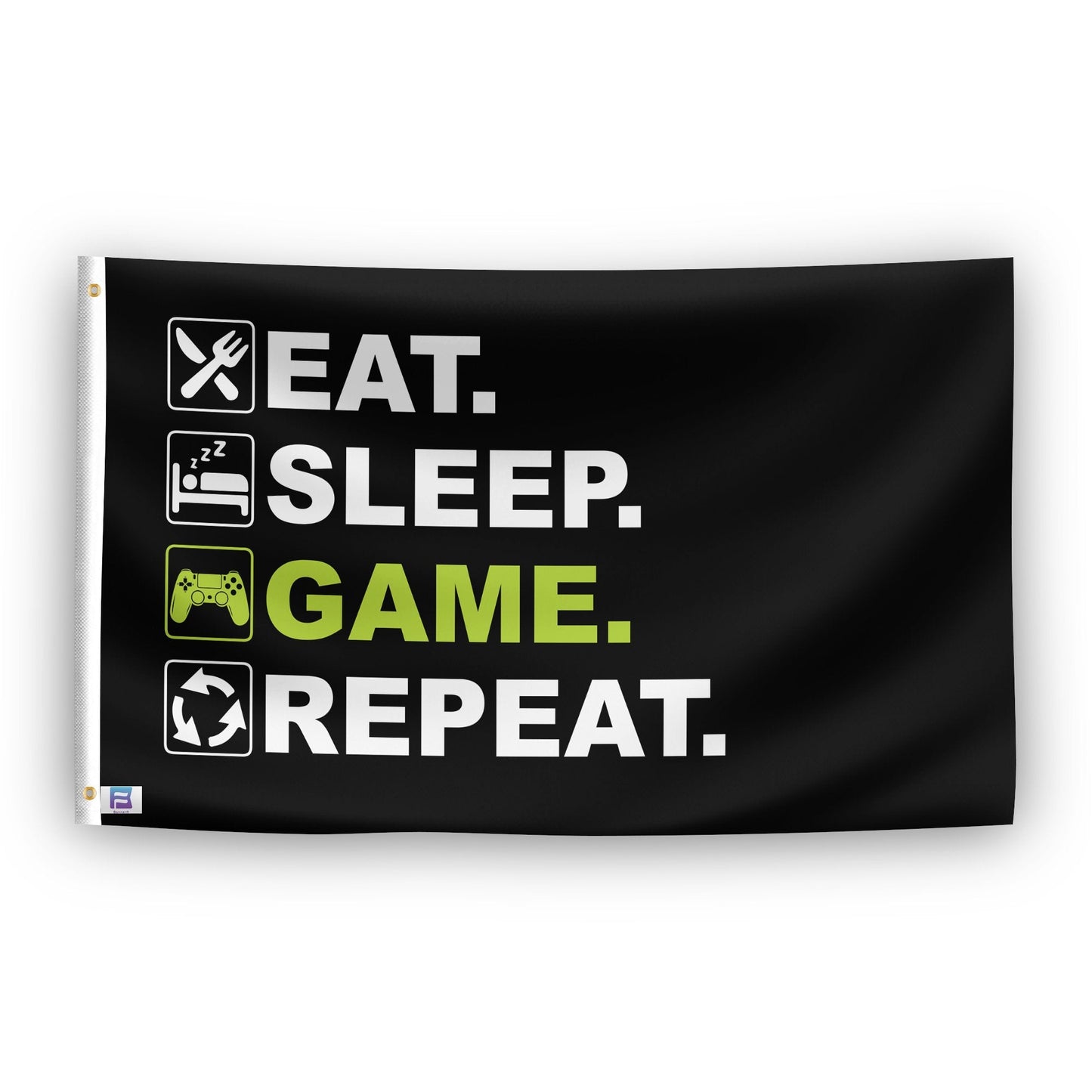 Eat Sleep Game Repeat Flag