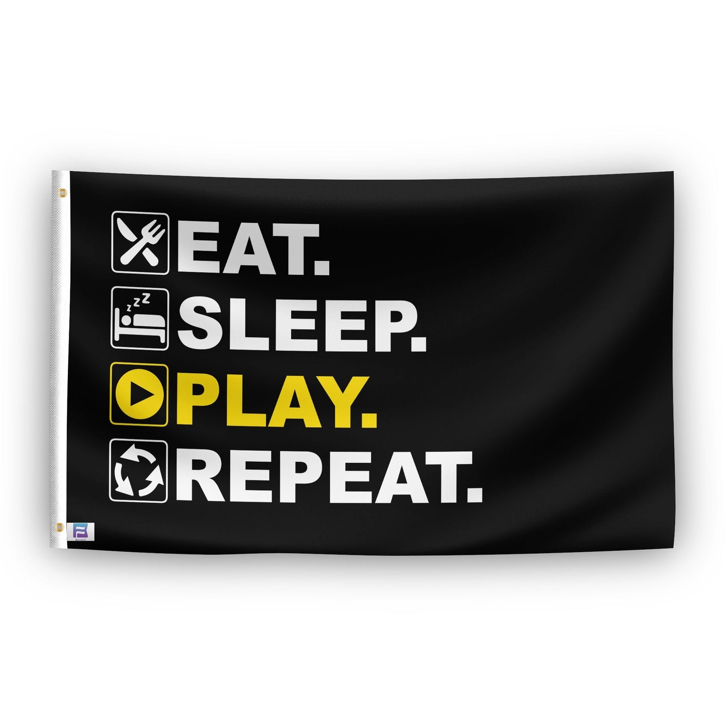 Eat Sleep Play Repeat Flag