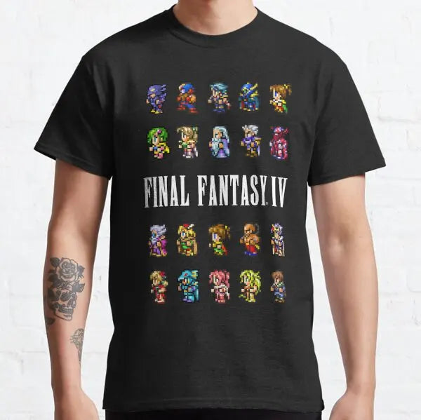 Final Fantasy 6 VI Sprites Men's  Cotton t-shirts Neck Short Sleeve