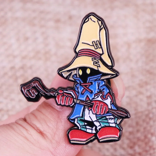 Final Fantasy Black Mage Vivi Enamel Pin Game Badge Brooch Backpack Decoration Jewelry