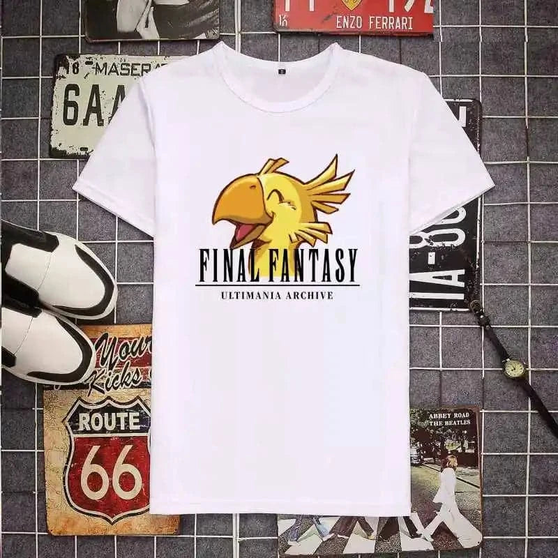 Final Fantasy Chocobo Graphic Tshirts Men Cloud VII FF7 Video Game Strife Shinra Soldier Streetwear T Shirt