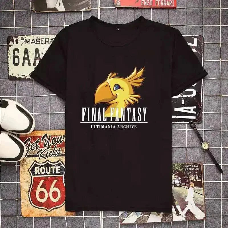 Final Fantasy Chocobo Graphic Tshirts Men Cloud VII FF7 Video Game Strife Shinra Soldier Streetwear T Shirt