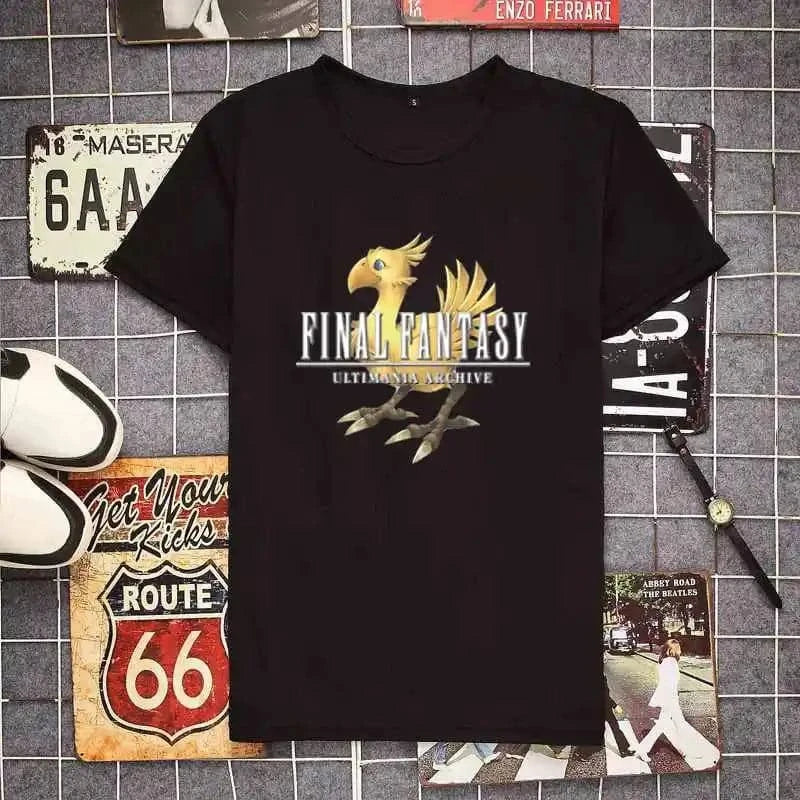 Final Fantasy Chocobo Graphic Tshirts Men Cloud VII FF7 Video Game Strife Shinra Soldier Streetwear T Shirt