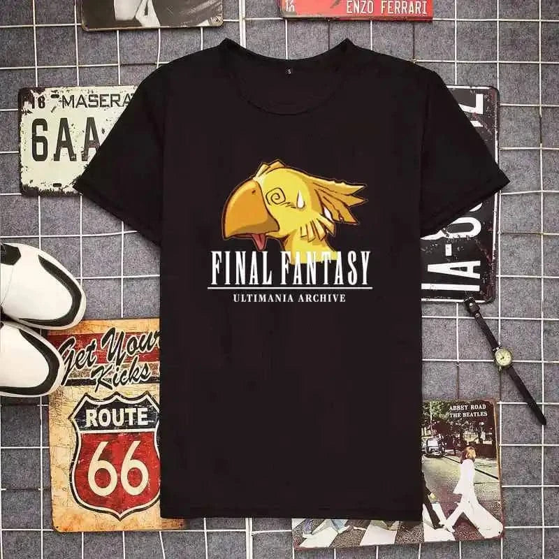 Final Fantasy Chocobo Graphic Tshirts Men Cloud VII FF7 Video Game Strife Shinra Soldier Streetwear T Shirt